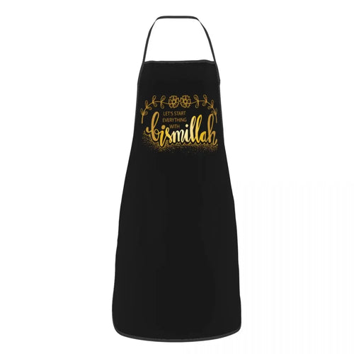 Start With Bismillah Aprons Men Women Eid Ramadan Islamic Kareem Adult