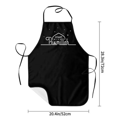 Start With Bismillah Aprons Men Women Eid Ramadan Islamic Kareem Adult