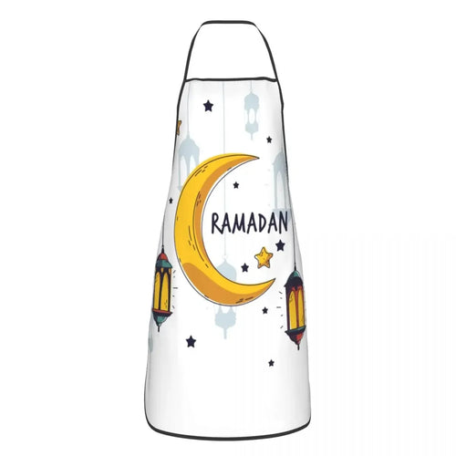 Funny Eid Mubarak Muslim Bib Aprons Men Women Unisex Kitchen Chef