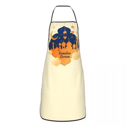 Funny Eid Mubarak Muslim Bib Aprons Men Women Unisex Kitchen Chef