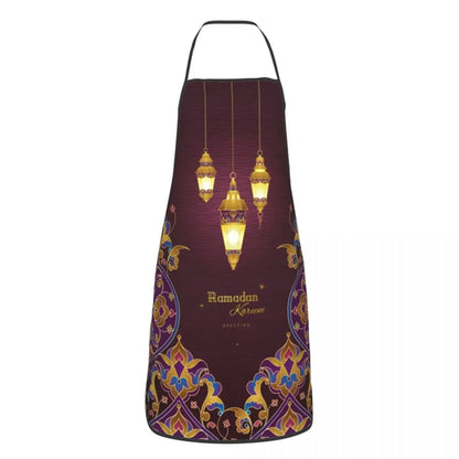 Funny Eid Mubarak Muslim Bib Aprons Men Women Unisex Kitchen Chef