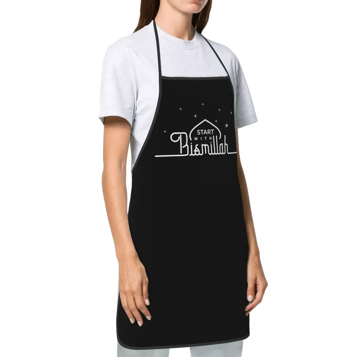 Start With Bismillah Aprons Men Women Eid Ramadan Islamic Kareem Adult