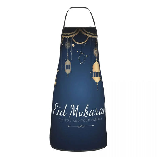 Funny Eid Mubarak Muslim Bib Aprons Men Women Unisex Kitchen Chef