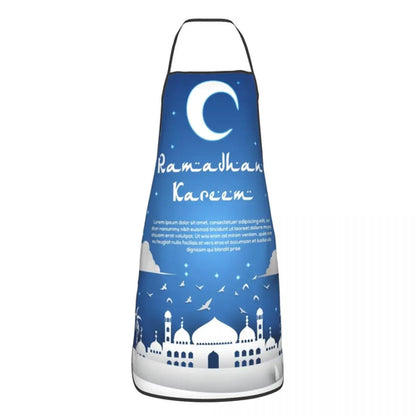 Funny Eid Mubarak Muslim Bib Aprons Men Women Unisex Kitchen Chef