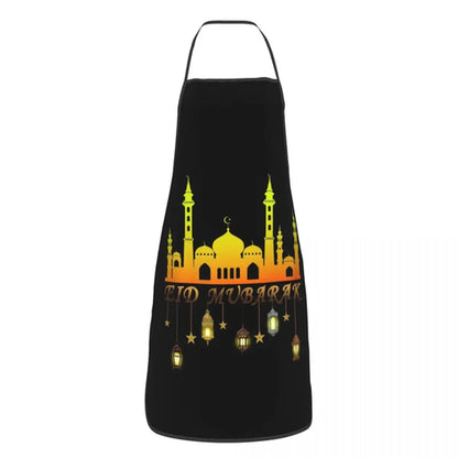 Funny Eid Mubarak Muslim Bib Aprons Men Women Unisex Kitchen Chef